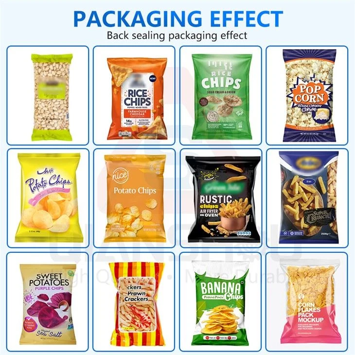 Automatic Potato Chips Packing Machine Packaging Effect